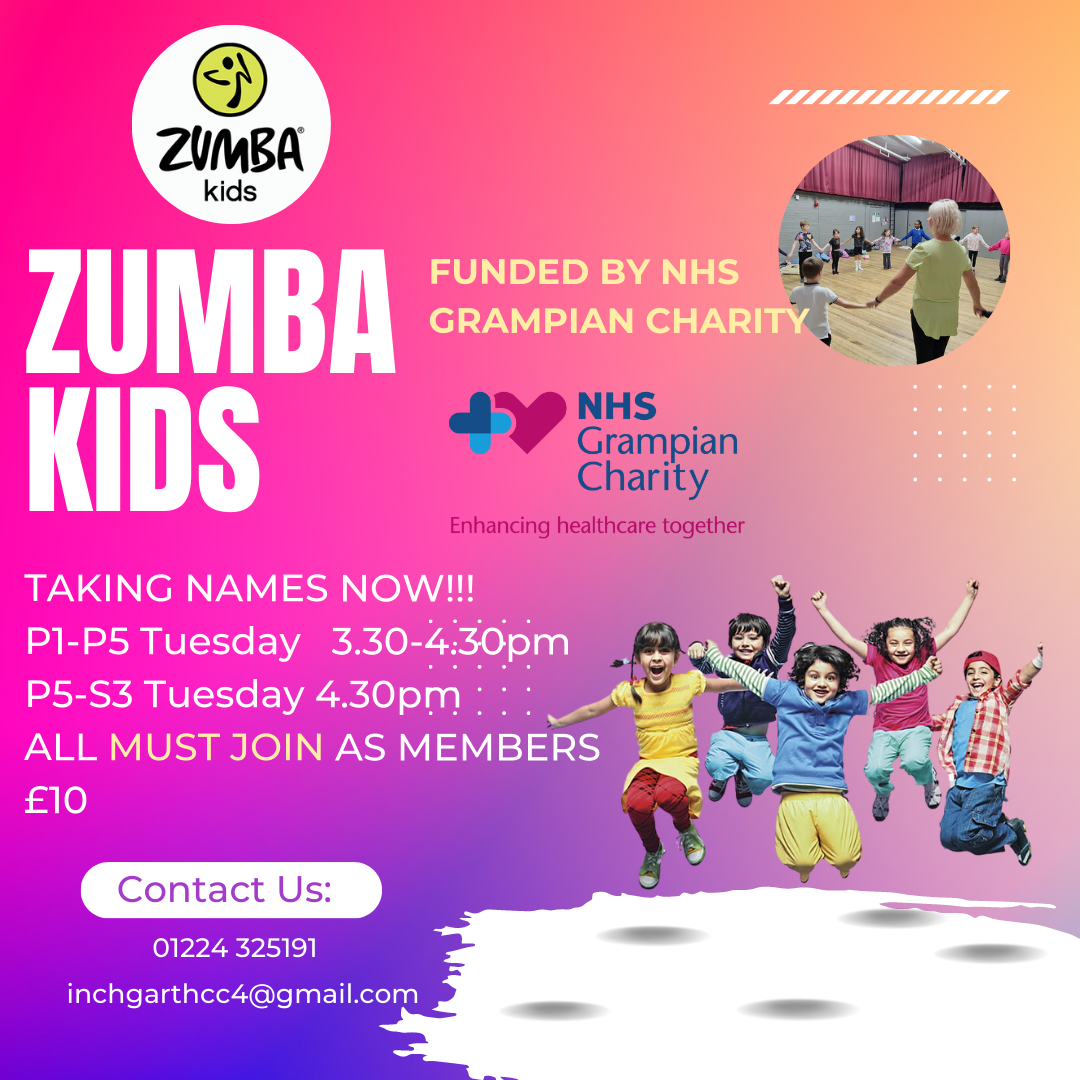 Zumba Kids @ Inchgarth Community Centre – Hanover Street School, Aberdeen